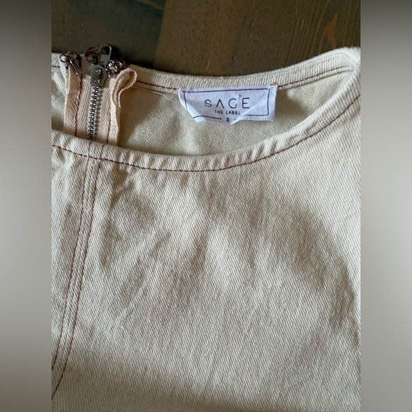 Sage The Label Cream Midi Dress Size Small - Picture 6 of 7